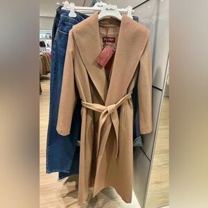 New MaxMara Studio Loriana camel wool coat